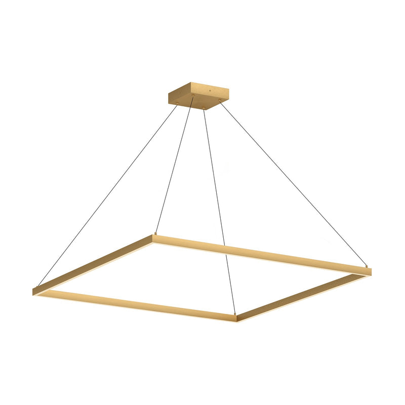 Kuzco Piazza 48in LED Pendant | Brushed Gold and Frosted Silicone | Kitchen Island & Dining Room | 47 x 47 x 1 in | Model PD88148-BG