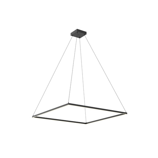 Kuzco Piazza 48in LED Pendant | Modern Black Aluminum and Frosted Silicone Diffuser | Kitchen Island & Open Living | Model PD88148-BK