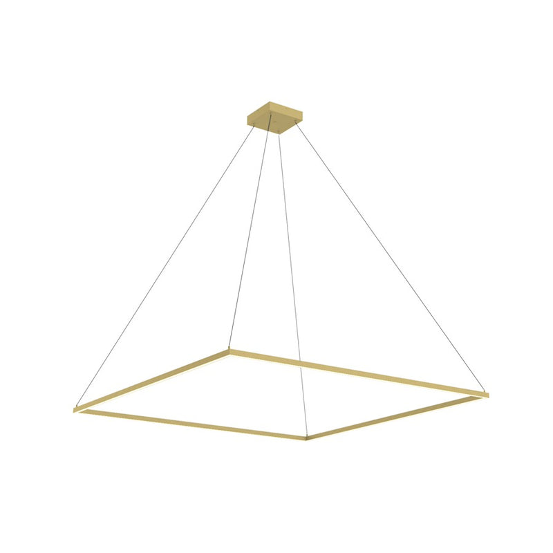 Kuzco Piazza 60in LED Pendant | Brushed Gold Aluminum and Frosted Silicone Diffuser | Kitchen Island & Dining Room | Model PD88160-BG