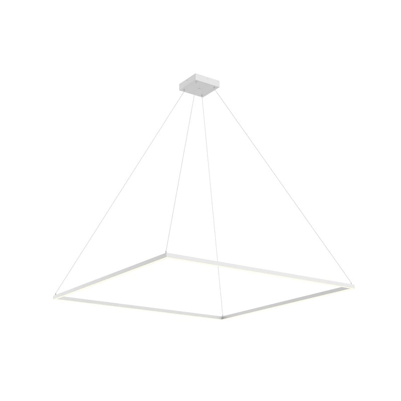 Kuzco Piazza 60in LED Pendant | Modern White Aluminum and Frosted Silicone Diffuser | Kitchen Island & Dining Room | Model PD88160-WH