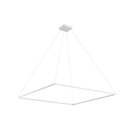 Kuzco Piazza 60in LED Pendant | Modern White Aluminum and Frosted Silicone Diffuser | Kitchen Island & Dining Room | Model PD88160-WH