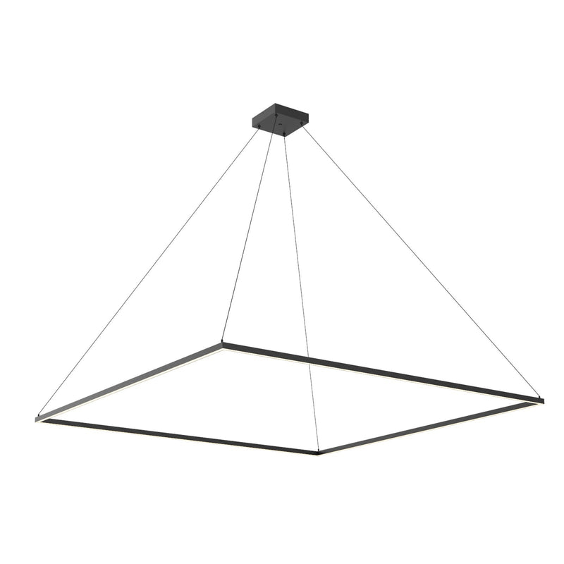 Kuzco Piazza 72in LED Pendant | Black Aluminum and Frosted Silicone Diffuser | Kitchen Island & Dining Room | Model PD88172-BK