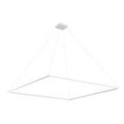 Kuzco Piazza 71in LED Pendant | Modern White Aluminum and Frosted Silicone Diffuser | Kitchen Island & Dining Room | 11700lm 3000K | Model PD88172-WH
