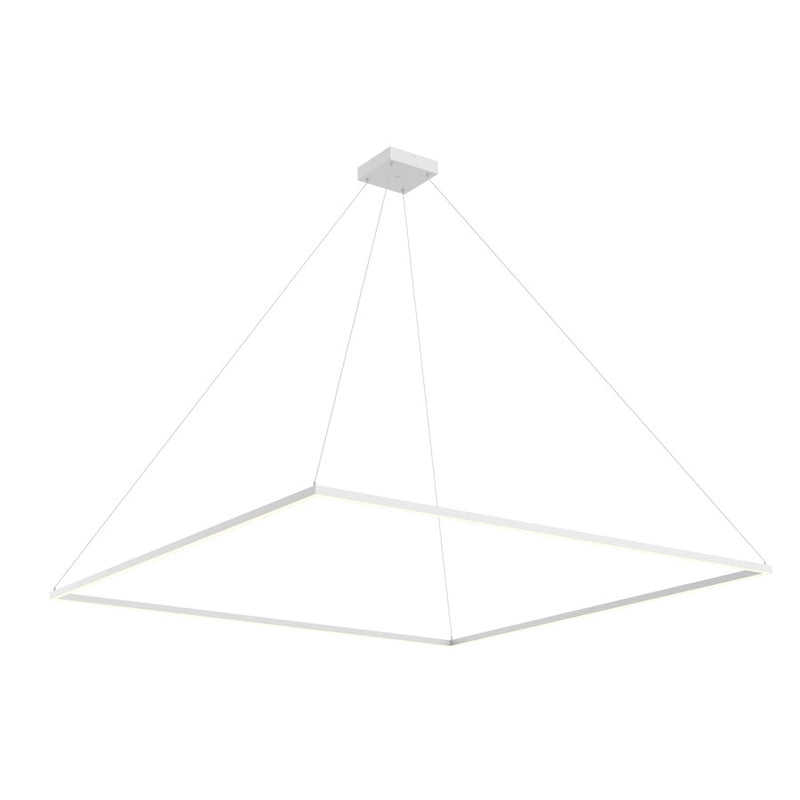 Kuzco Piazza 71in LED Pendant | Modern White Aluminum and Frosted Silicone Diffuser | Kitchen Island & Dining Room | 11700lm 3000K | Model PD88172-WH