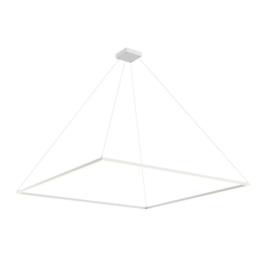 Kuzco Piazza 71in LED Pendant | Modern White Aluminum and Frosted Silicone Diffuser | Kitchen Island & Dining Room | 11700lm 3000K | Model PD88172-WH