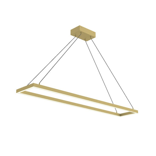 Kuzco Piazza 48in LED Duo Pendant | Modern Brushed Gold Aluminum and Frosted Silicone | Kitchen Island & Dining Room | 4700lm | Model PD88548-BG