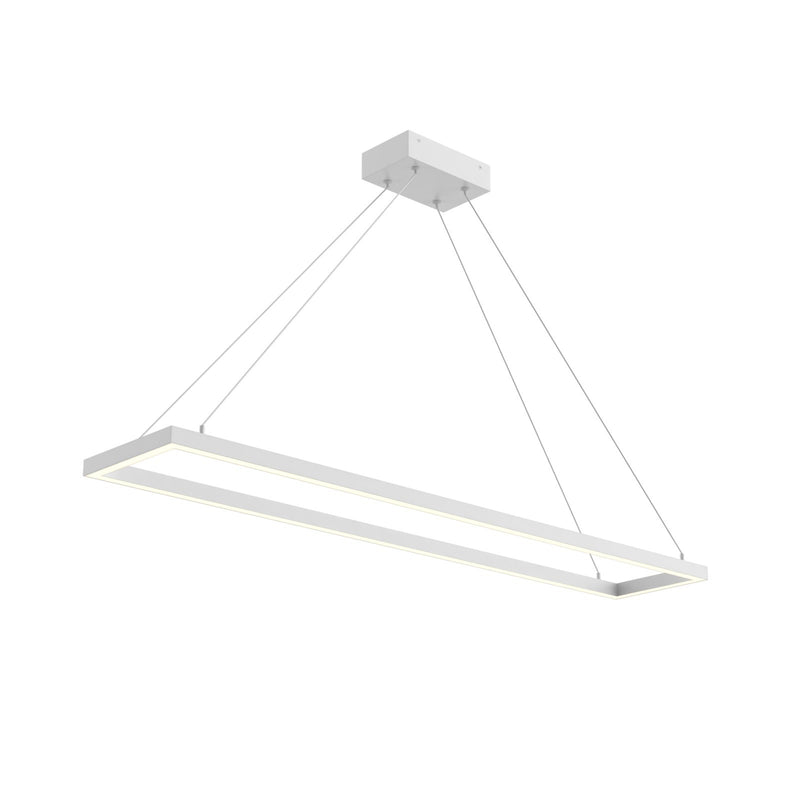 Kuzco Piazza 48in LED Pendant | White Aluminum and Frosted Silicone Diffuser | Kitchen Island & Dining Room | Model PD88548-WH-UNV-010