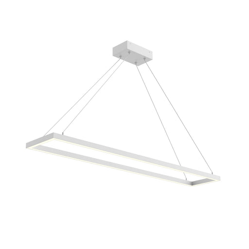 Kuzco Piazza 48in LED Pendant | White Aluminum and Frosted Silicone Diffuser | Kitchen Island & Dining Room | Model PD88548-WH-UNV-010