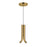 Kuzco Husk 9" LED Pendant, Metallic Brass/Stainless Steel Shade - PD89709-MRB