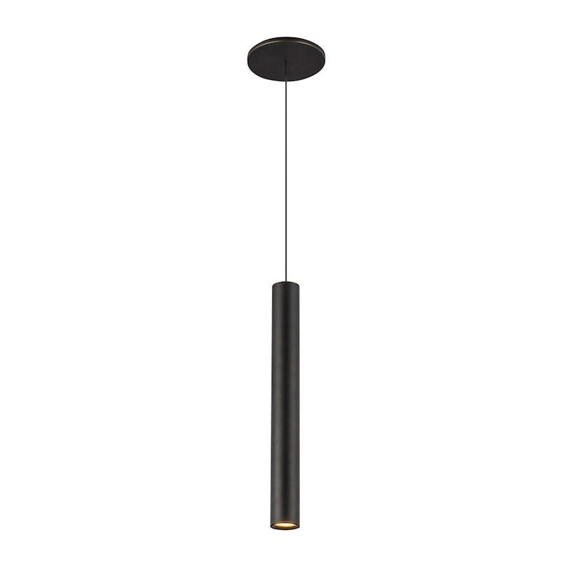 Kuzco Mason 14in 1-Light Pendant | Modern Urban Bronze Aluminum and Clear Acrylic | Kitchen Island & Dining Room | 510lm, 3000K | Model PD90414-UB
