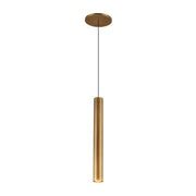 Kuzco Mason 14in 1-Light LED Pendant | Modern Vintage Brass Aluminum and Clear Acrylic | Living Room & Kitchen Island | Model PD90414-VB