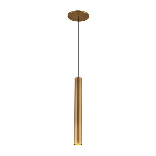 Kuzco Mason 14in 1-Light LED Pendant | Modern Vintage Brass Aluminum and Clear Acrylic | Living Room & Kitchen Island | Model PD90414-VB