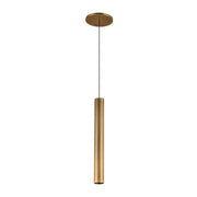 Kuzco Mason 14in 1-Light LED Pendant | Modern Vintage Brass Aluminum and Clear Acrylic | Living Room & Kitchen Island | Model PD90414-VB