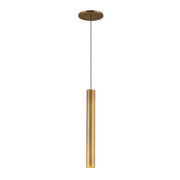 Kuzco Mason 14in 1-Light LED Pendant | Modern Vintage Brass Aluminum and Clear Acrylic | Living Room & Kitchen Island | Model PD90414-VB