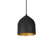 Kuzco Helena 8in LED Pendant | Modern Black and Gold with White Acrylic Diffuser | Kitchen Island & Dining Room | 9.25 x 7.88 in | Model PD9108-BK-GD