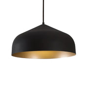Kuzco Helena 17in 1-Light LED Pendant | Modern Black and Gold Metal with White Acrylic Diffuser | Kitchen Island & Dining Room | Model PD9117-BK-GD