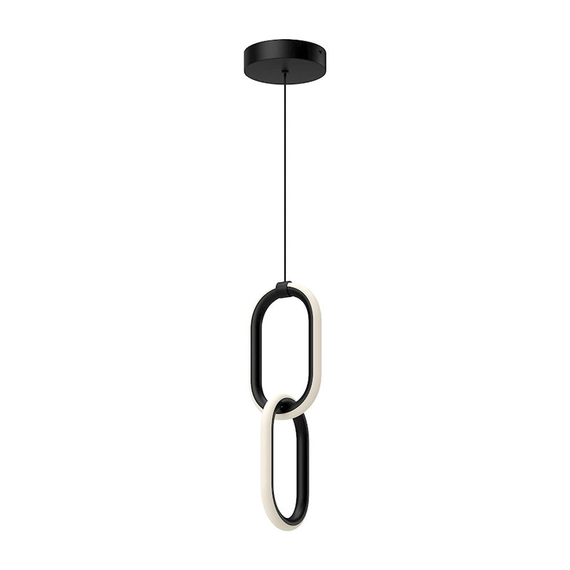 Kuzco Airen 15in LED Pendant | Black Aluminum and Steel with White Silicone Diffuser | Dining Room & Kitchen Island | Model PD92615-BK