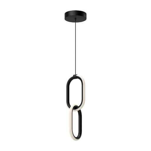 Kuzco Airen 15in LED Pendant | Black Aluminum and Steel with White Silicone Diffuser | Dining Room & Kitchen Island | Model PD92615-BK