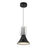Kuzco Floe 8" LED Pendant, Glossy Black/Clear Crystal/Steel