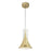 Kuzco Floe 8" LED Pendant, Metallic Brass/Clear Crystal