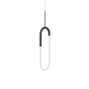 Kuzco Huron 8in 1-Light LED Pendant | Black Steel and Frosted Acrylic Tube | Kitchen Island & Dining Room | 1100lm 3000K 90CRI | Model PD95108-BK