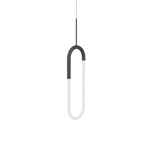 Kuzco Huron 8in 1-Light LED Pendant | Black Steel and Frosted Acrylic Tube | Kitchen Island & Dining Room | 1100lm 3000K 90CRI | Model PD95108-BK