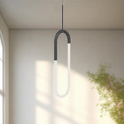 Kuzco Huron 8in 1-Light LED Pendant | Black Steel and Frosted Acrylic Tube | Kitchen Island & Dining Room | 1100lm 3000K 90CRI | Model PD95108-BK