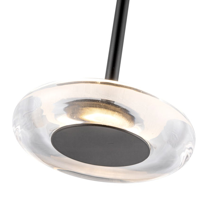 Kuzco Stephord 4" LED Pendant, Black/Clear Glass/Clear Glass