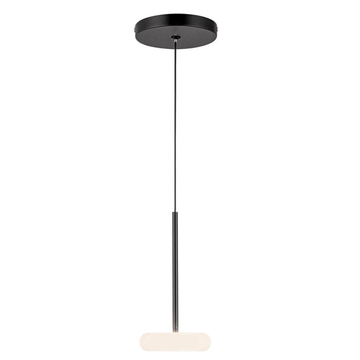 Kuzco Stephord 4" LED Pendant, Black/Frosted Glass/Frosted Glass