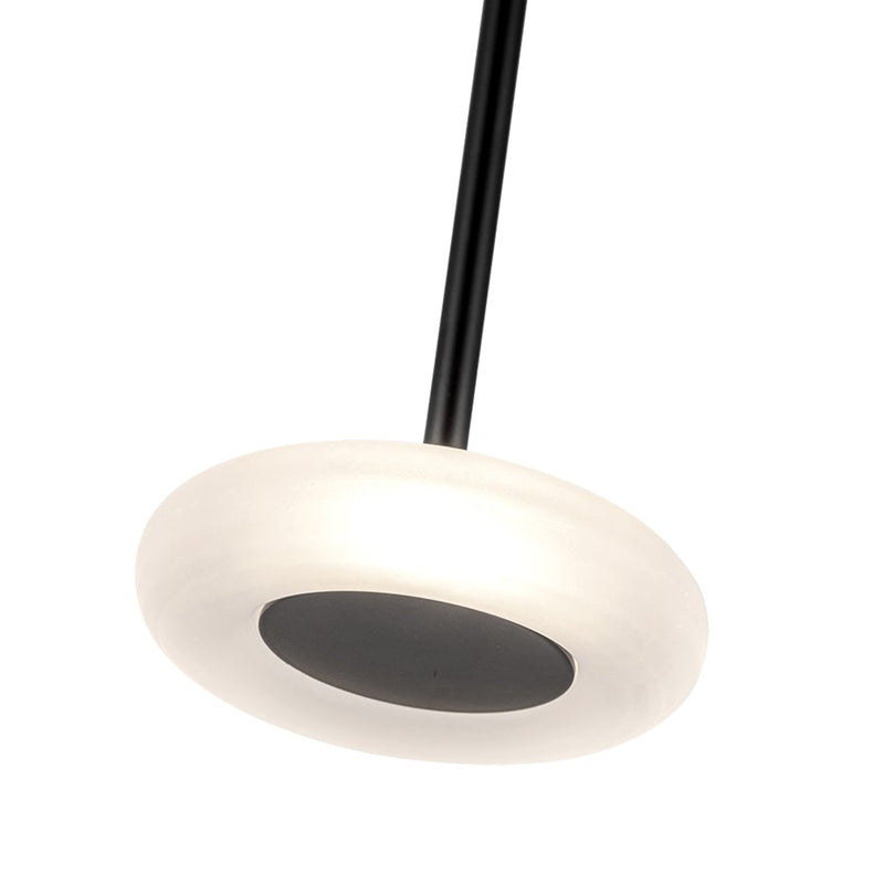 Kuzco Stephord 4" LED Pendant, Black/Frosted Glass/Frosted Glass