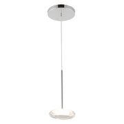 Kuzco Stephord 4" LED Pendant, Chrome/Clear Glass/Clear Glass - PD97204-CH-CL