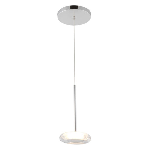 Kuzco Stephord 4" LED Pendant, Chrome/Clear Glass/Clear Glass - PD97204-CH-CL