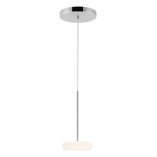 Kuzco Stephord 4" LED Pendant, Chrome/Frosted Glass