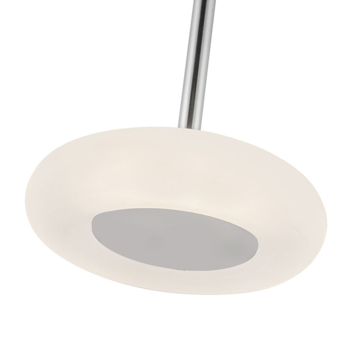 Kuzco Stephord 4" LED Pendant, Chrome/Frosted Glass