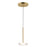 Kuzco Stephord 4" LED Pendant, Metallic Brass/Clear Glass