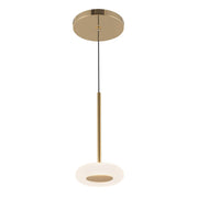 Kuzco Stephord 4" LED Pendant, Metallic Brass/Frosted Glass - PD97204-MRB-FR