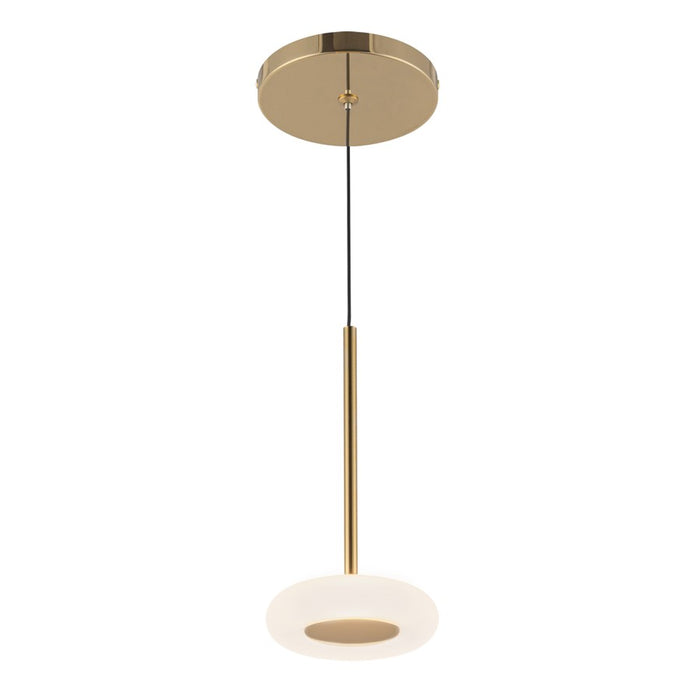 Kuzco Stephord 4" LED Pendant, Metallic Brass/Frosted Glass - PD97204-MRB-FR