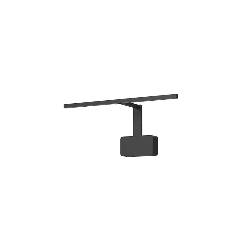 Kuzco Vega Minor 17in 1-Light Picture Light | Modern Black Aluminum and Frosted Acrylic | Living Room & Gallery Art Accent | Model PL18217-BK