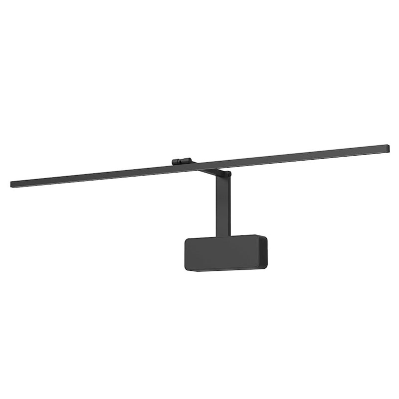 Kuzco Vega Minor 34in 1-Light Picture Light | Modern Black and Frosted Acrylic | Wall Art & Hallway Accent | 34 x 7 x 7 in | Model PL18234-BK