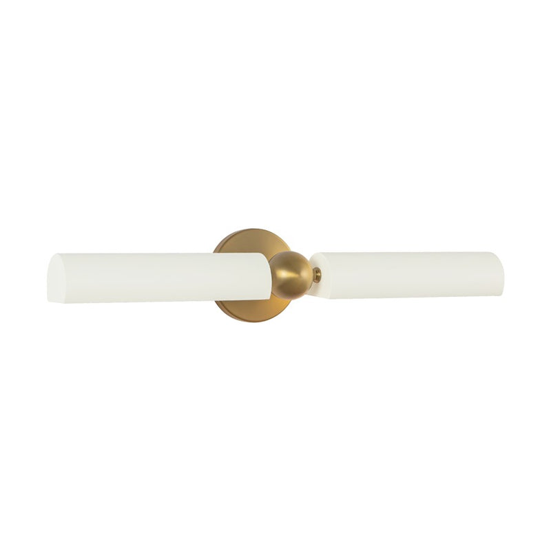 Kuzco Cole 23" Gold Picture Lt, Brushed Gold/White