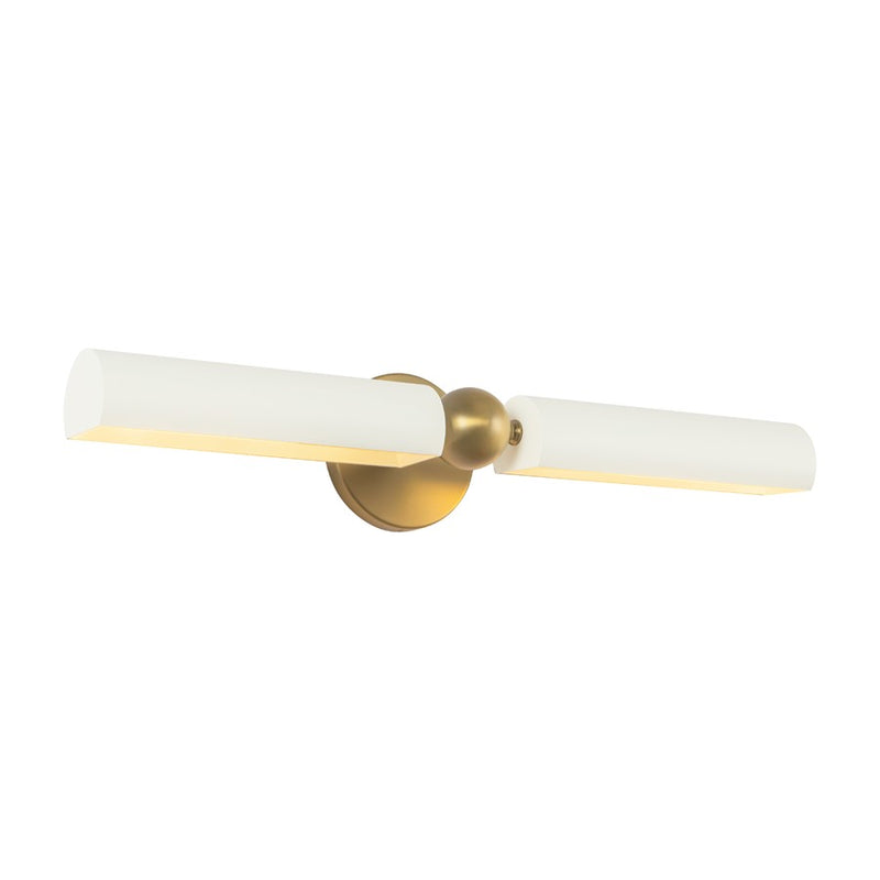 Kuzco Cole 23" Gold Picture Lt, Brushed Gold/White