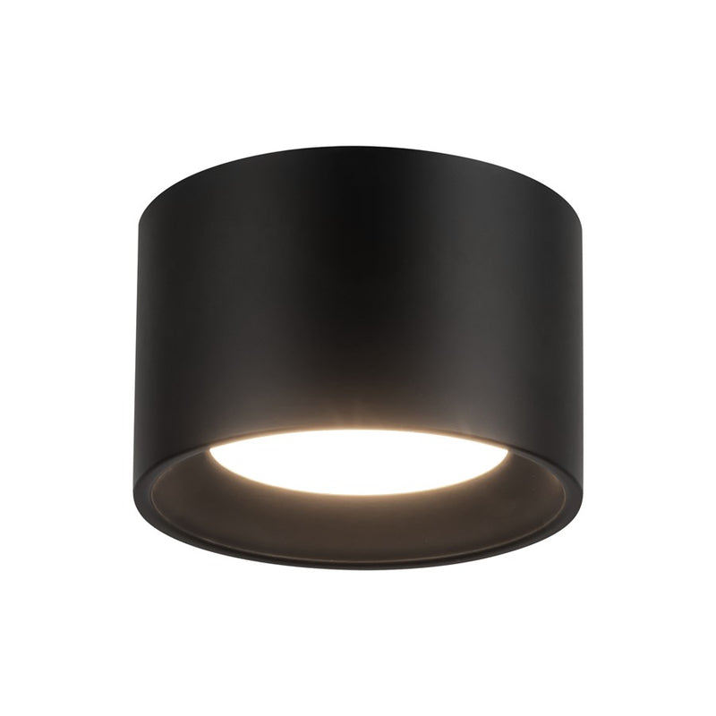 Kuzco Uma 6" Black Dimmable LED Semi-Flush Mount, Black