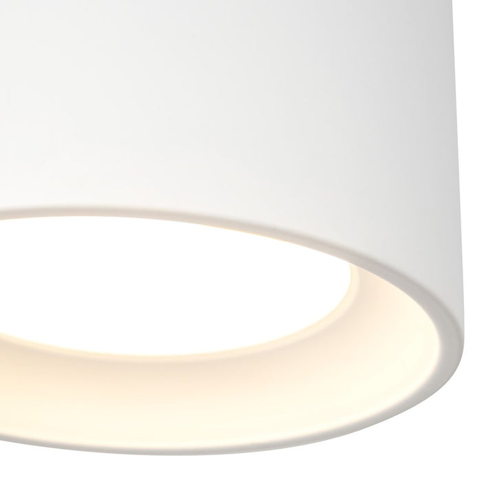 Kuzco Uma 6" Wht Dimmable LED Semi-Flush Mount, White