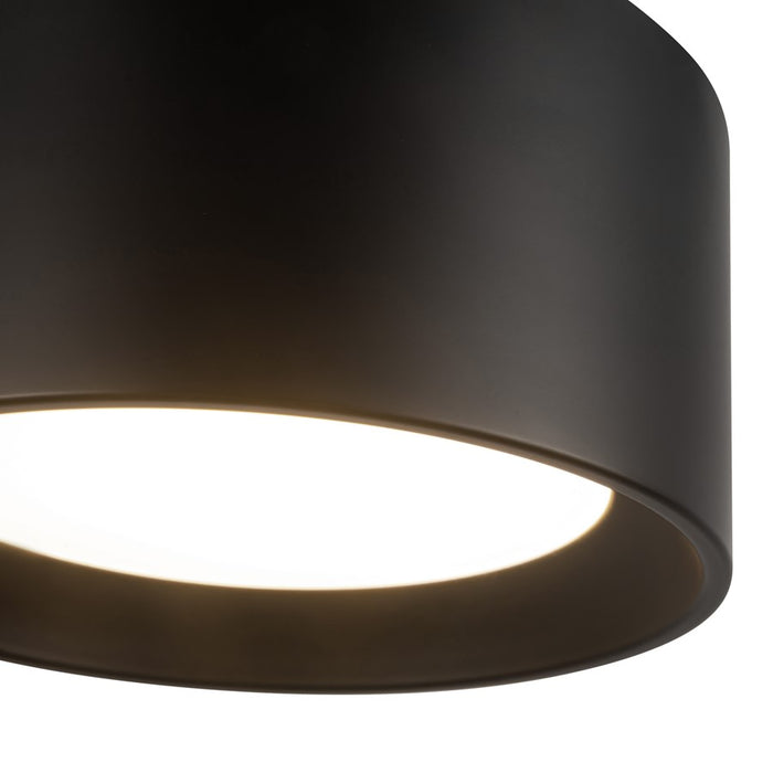 Kuzco Uma 7" Black Dimmable LED Semi-Flush Mount, Black