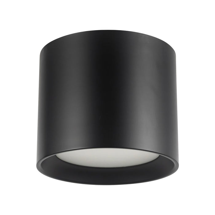 Kuzco Uma 7" Black Dimmable LED Semi-Flush Mount, Black