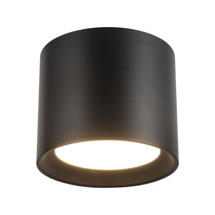 Kuzco Uma 7" Black Dimmable LED Semi-Flush Mount, Black