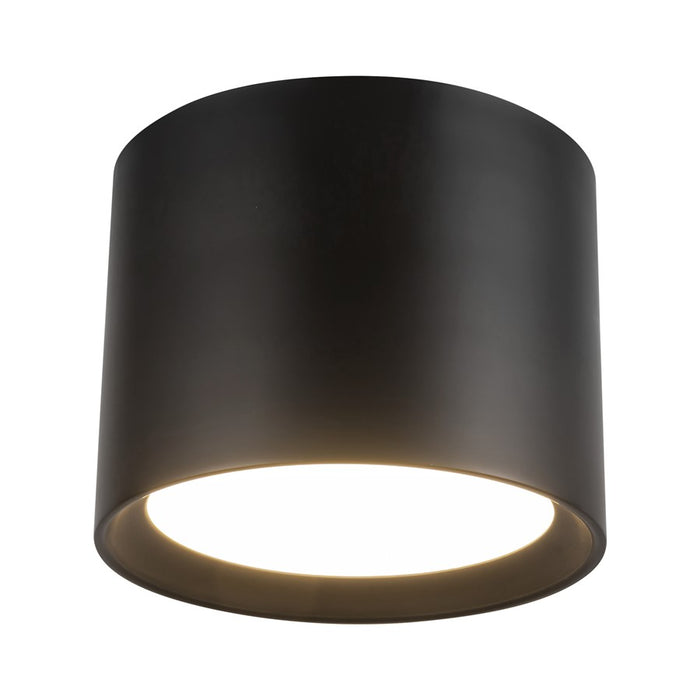 Kuzco Uma 9" Black Dimmable LED Semi-Flush Mount, Black