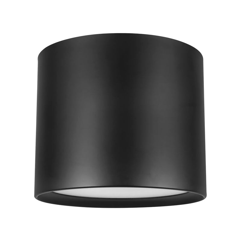 Kuzco Uma 12" Black Dimmable LED Semi-Flush Mount, Black