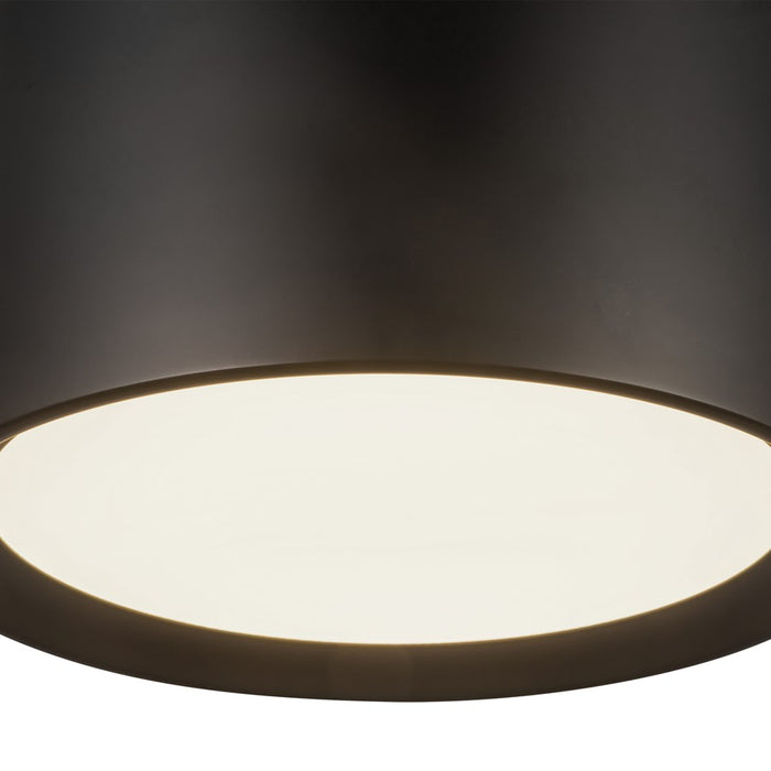 Kuzco Uma 12" Black Dimmable LED Semi-Flush Mount, Black