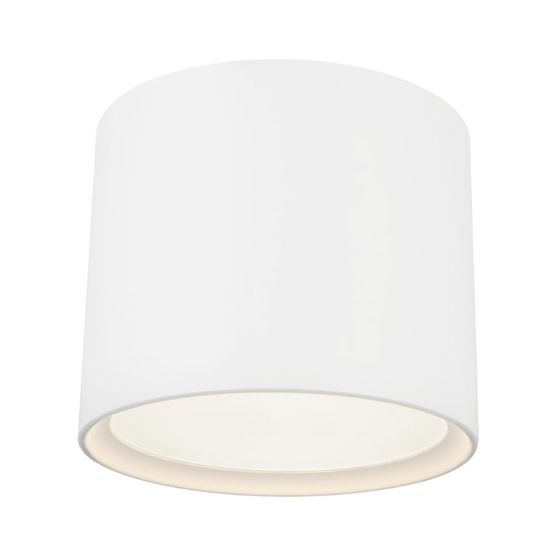 Kuzco Uma 12" Wht Dimmable LED Semi-Flush Mount, White